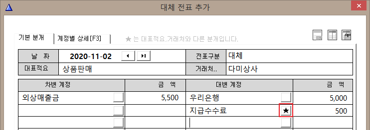 개별대체표시