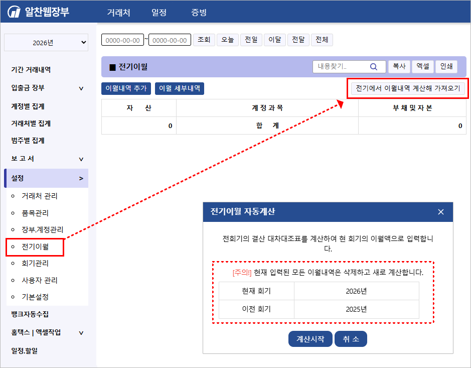 전기이월